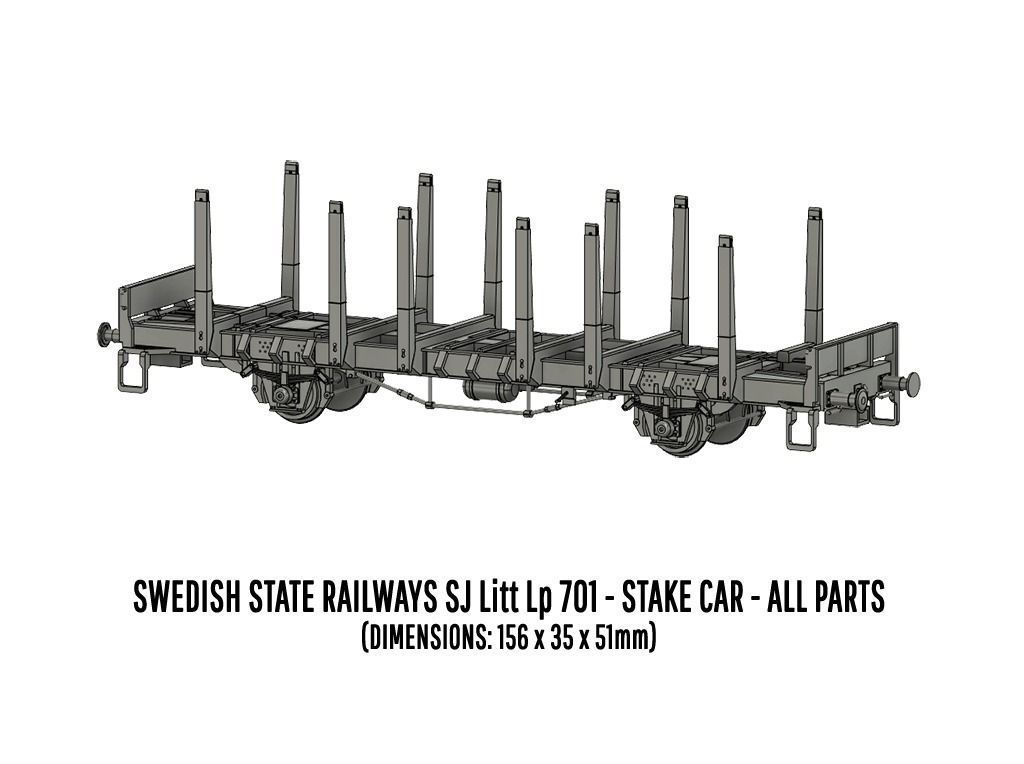ROLLS-0031 Swedish SJ Litt Lp702 Stake Car H0-scale 3D print model_3