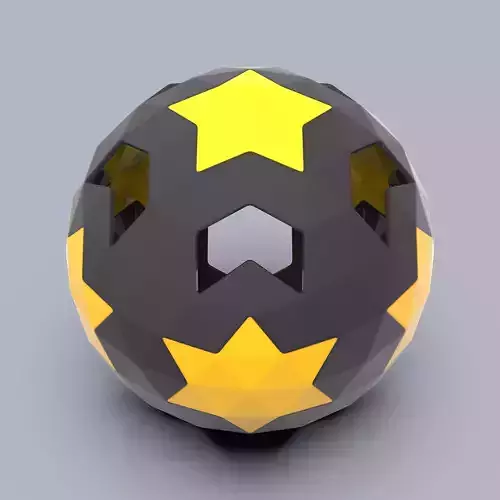 Perforated Globe Star Shape 3D Printing Model