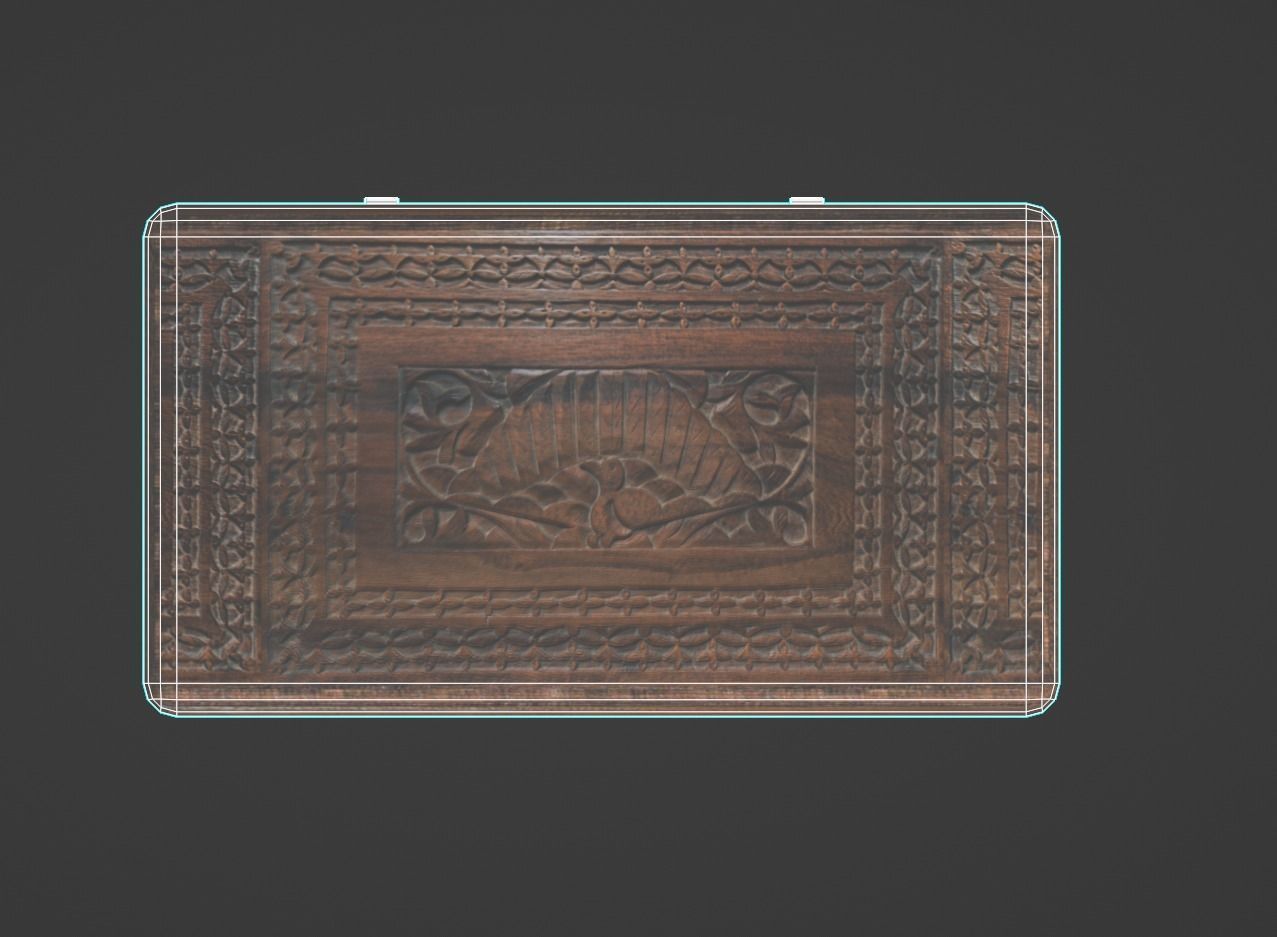 Ornate Box Low-poly 3D model_11