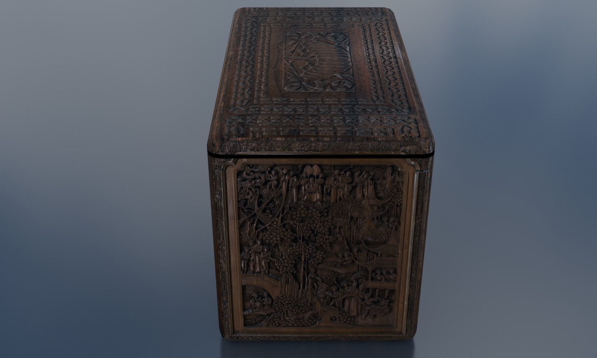 Ornate Box Low-poly 3D model_5