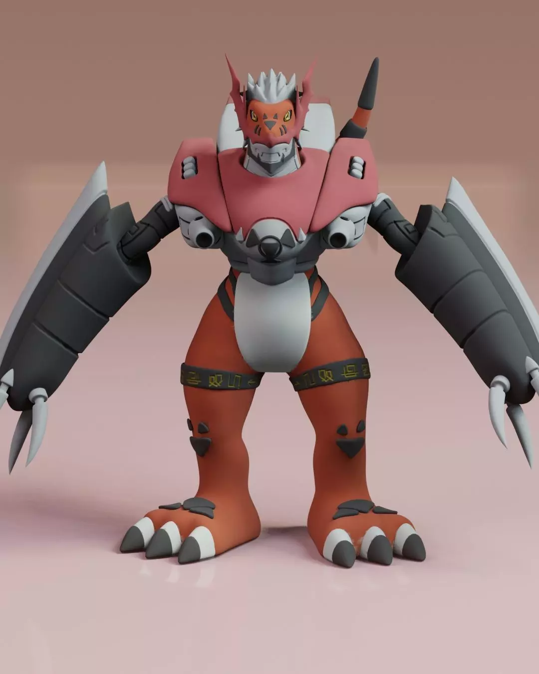 WarGrowlmon 3D print model
