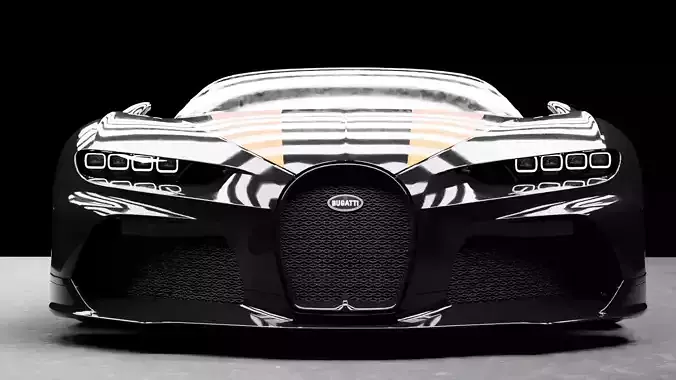 Bugatti Chiron Super sports  Free low-poly 3D model