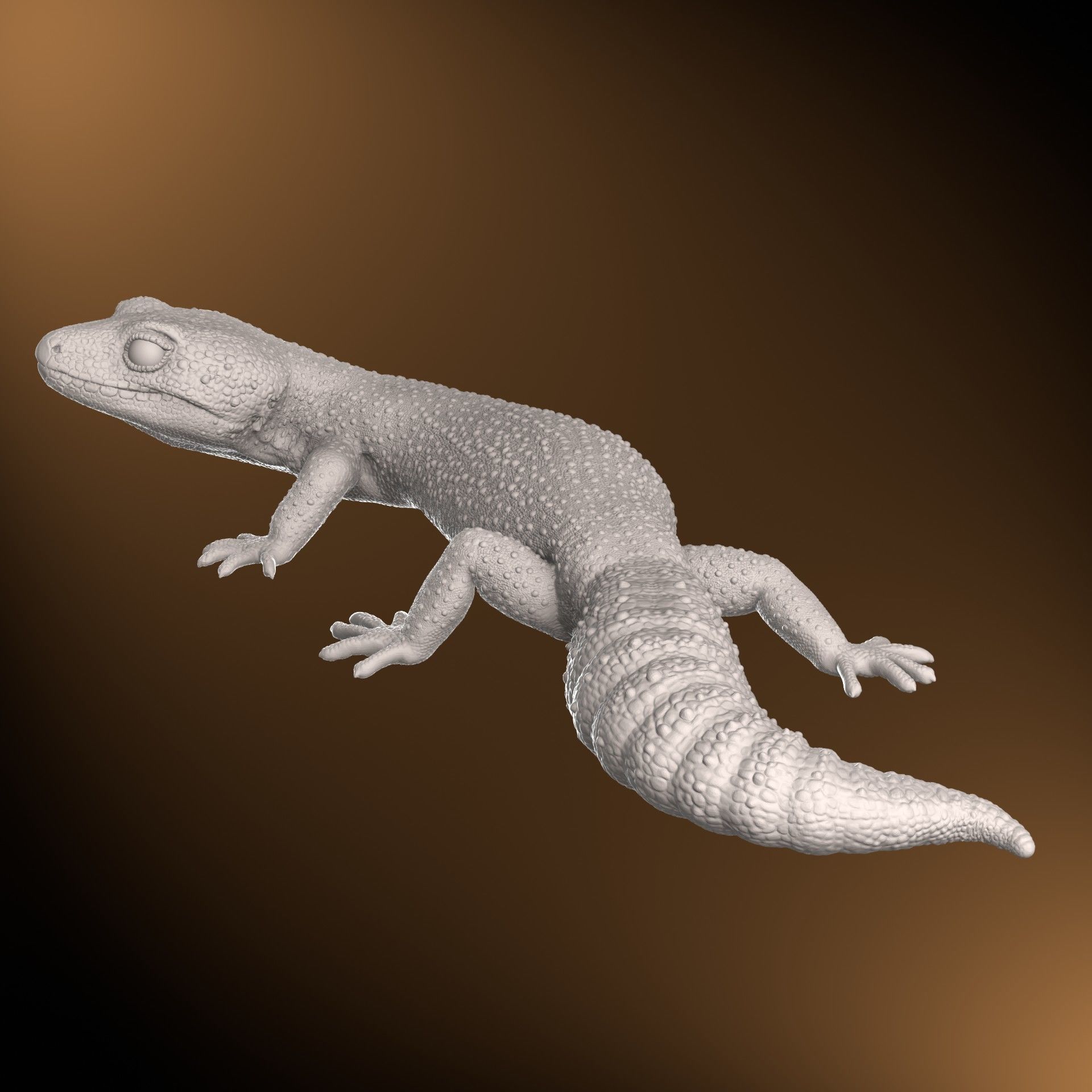 Leopard Gecko Realistic Reptile 3D Print Model 3D print model_5