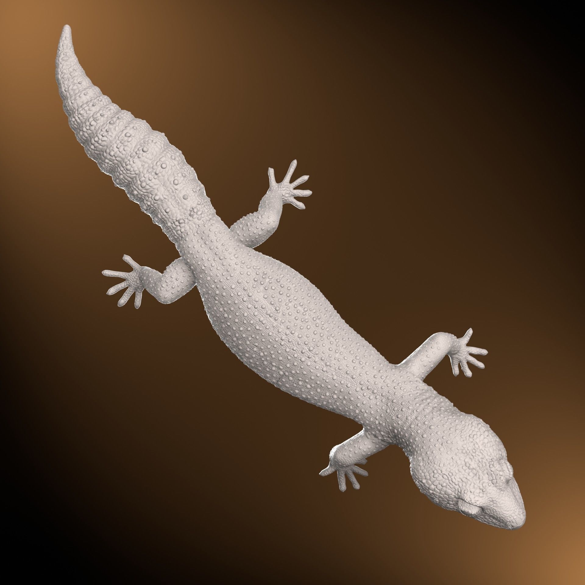 Leopard Gecko Realistic Reptile 3D Print Model 3D print model_3