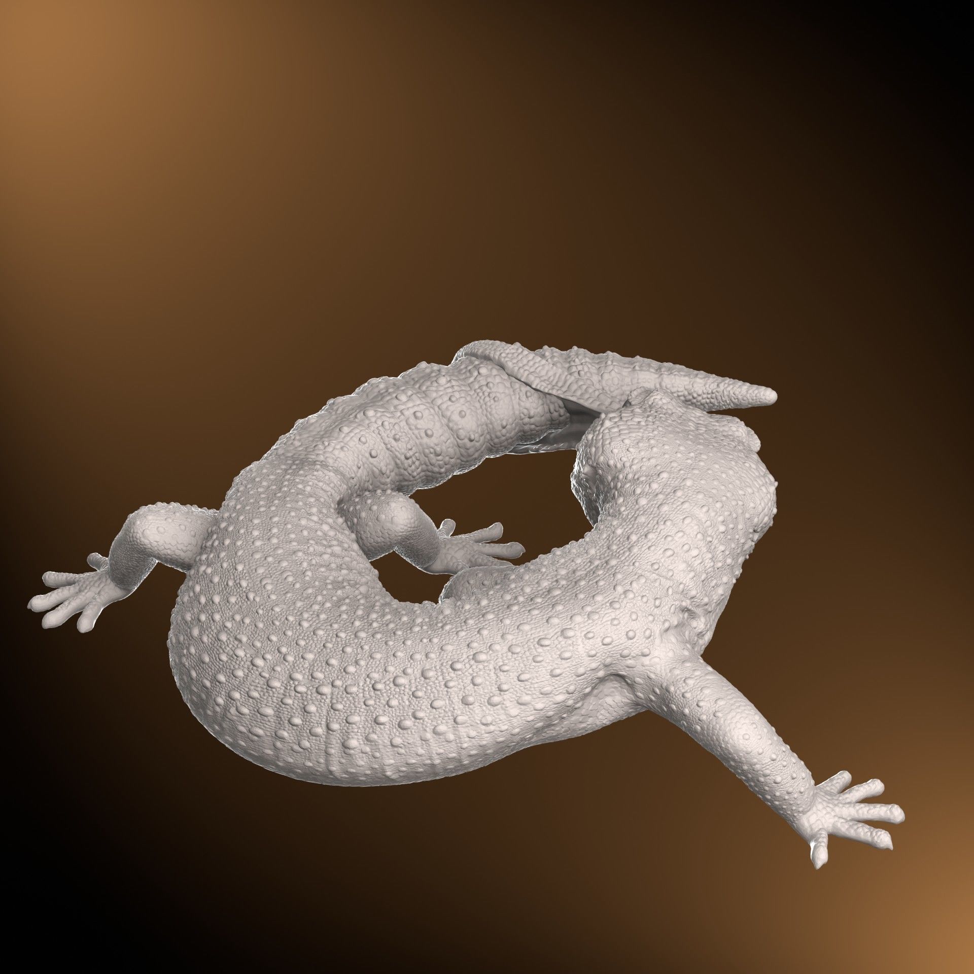 Leopard Gecko Realistic Reptile 3D Print Model 3D print model_7