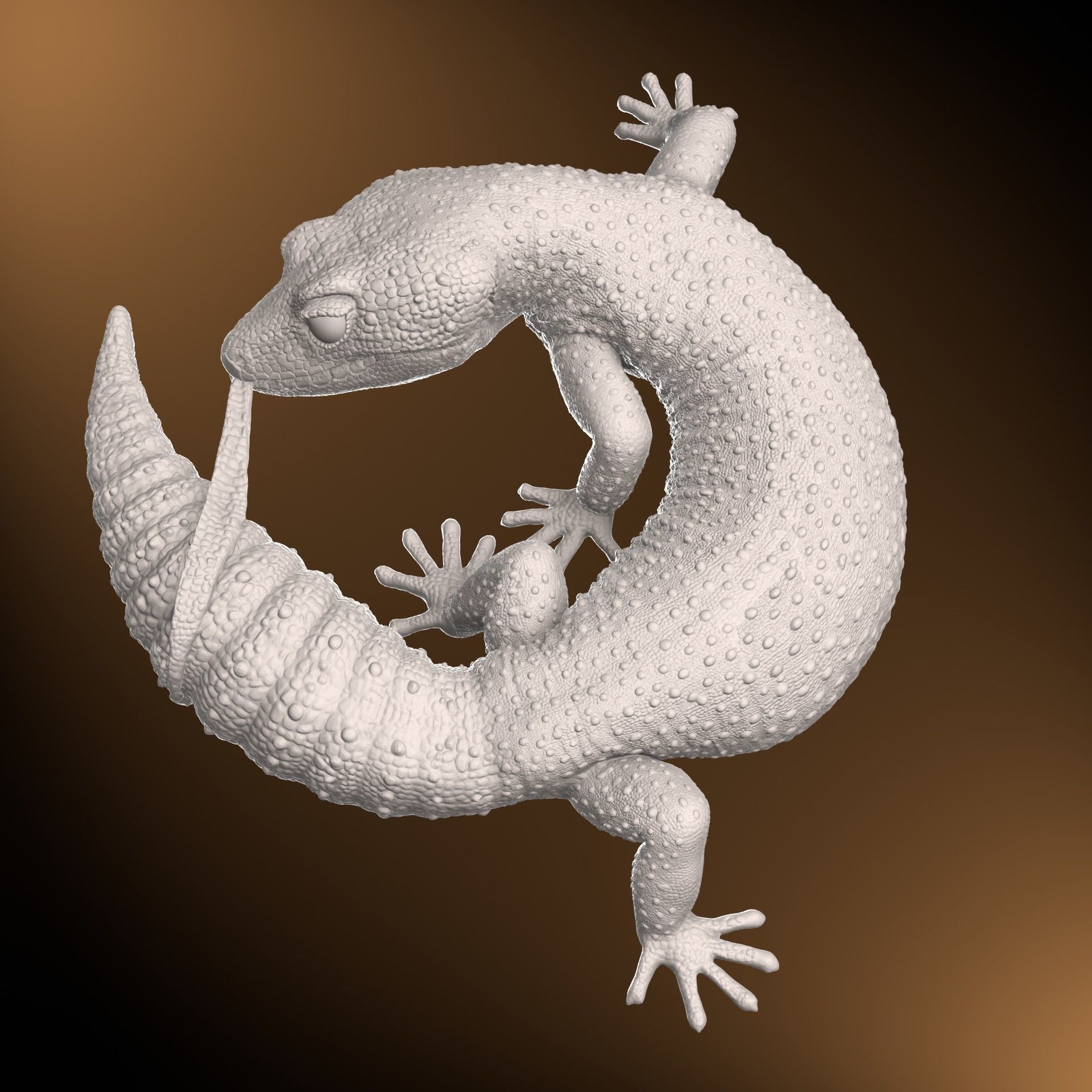 Leopard Gecko Realistic Reptile 3D Print Model 3D print model_8
