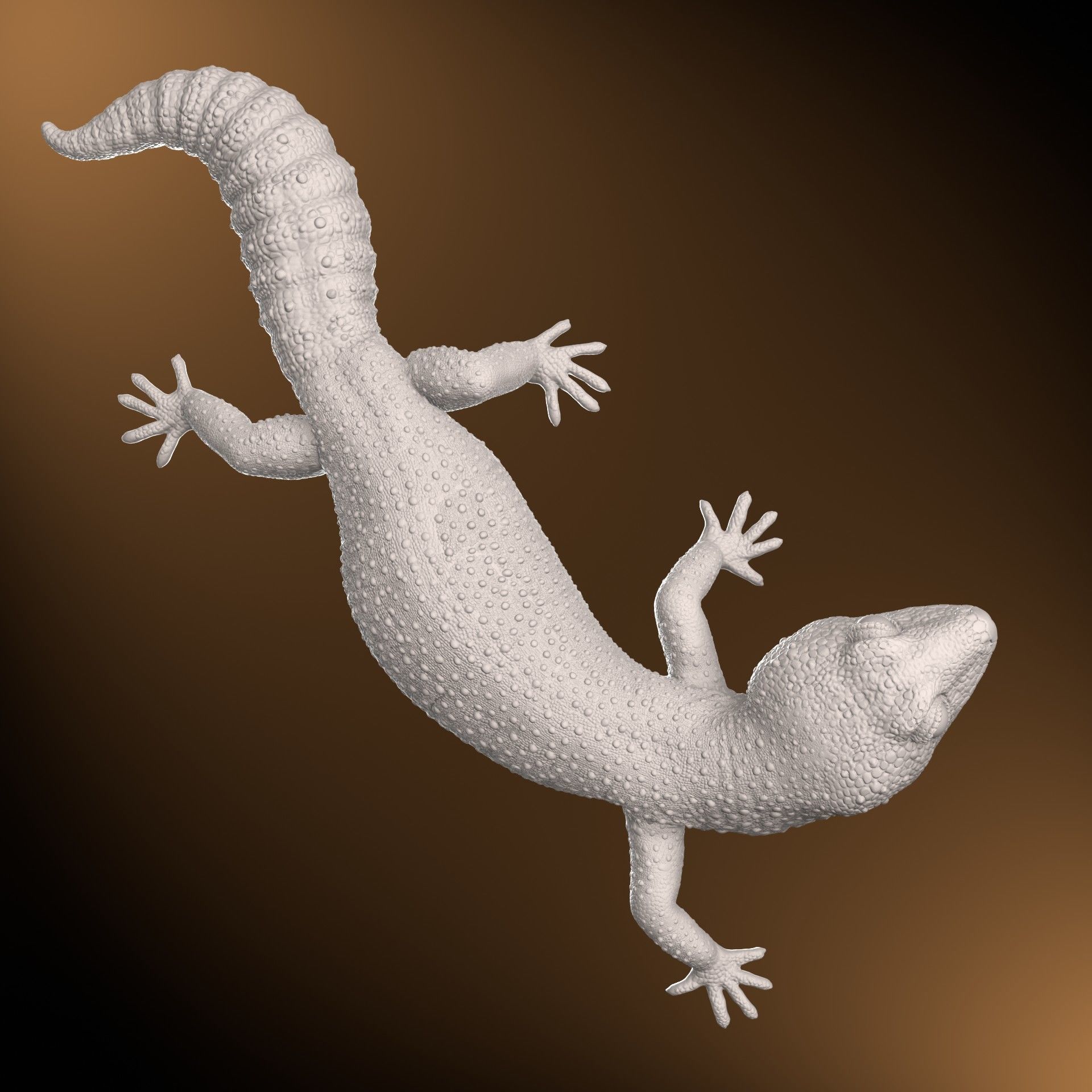 Leopard Gecko Realistic Reptile 3D Print Model 3D print model_6