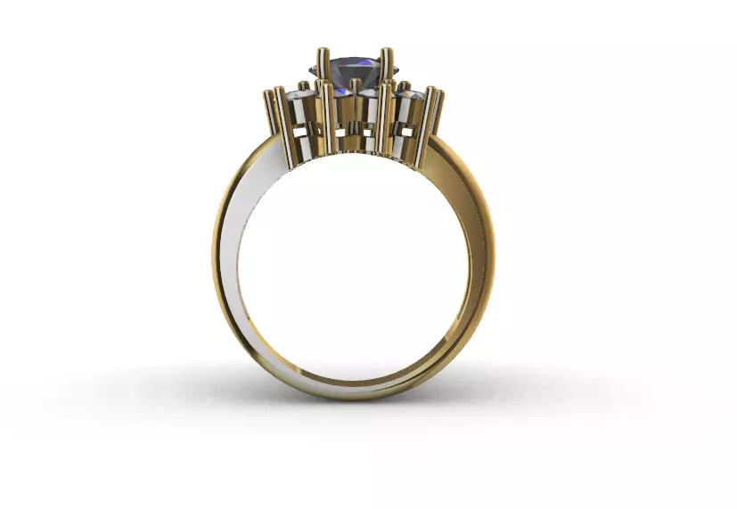 Lady gemstone hoop 3D print model