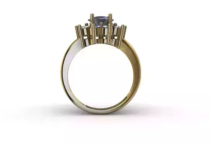Lady gemstone hoop   3D print model