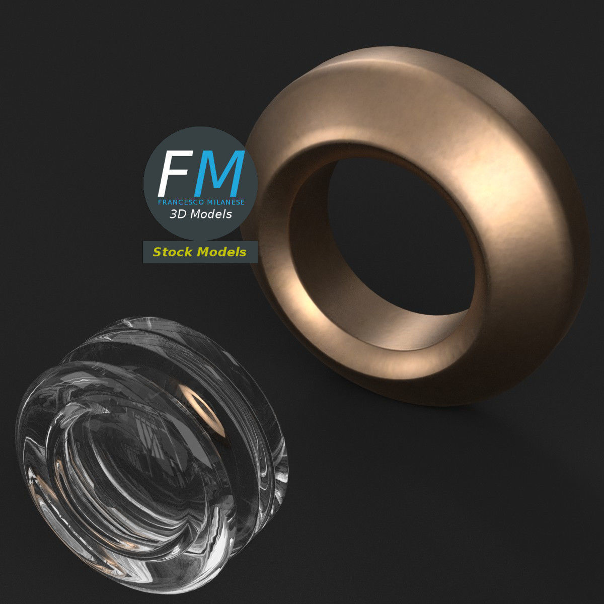 Peephole front part 3D model_3