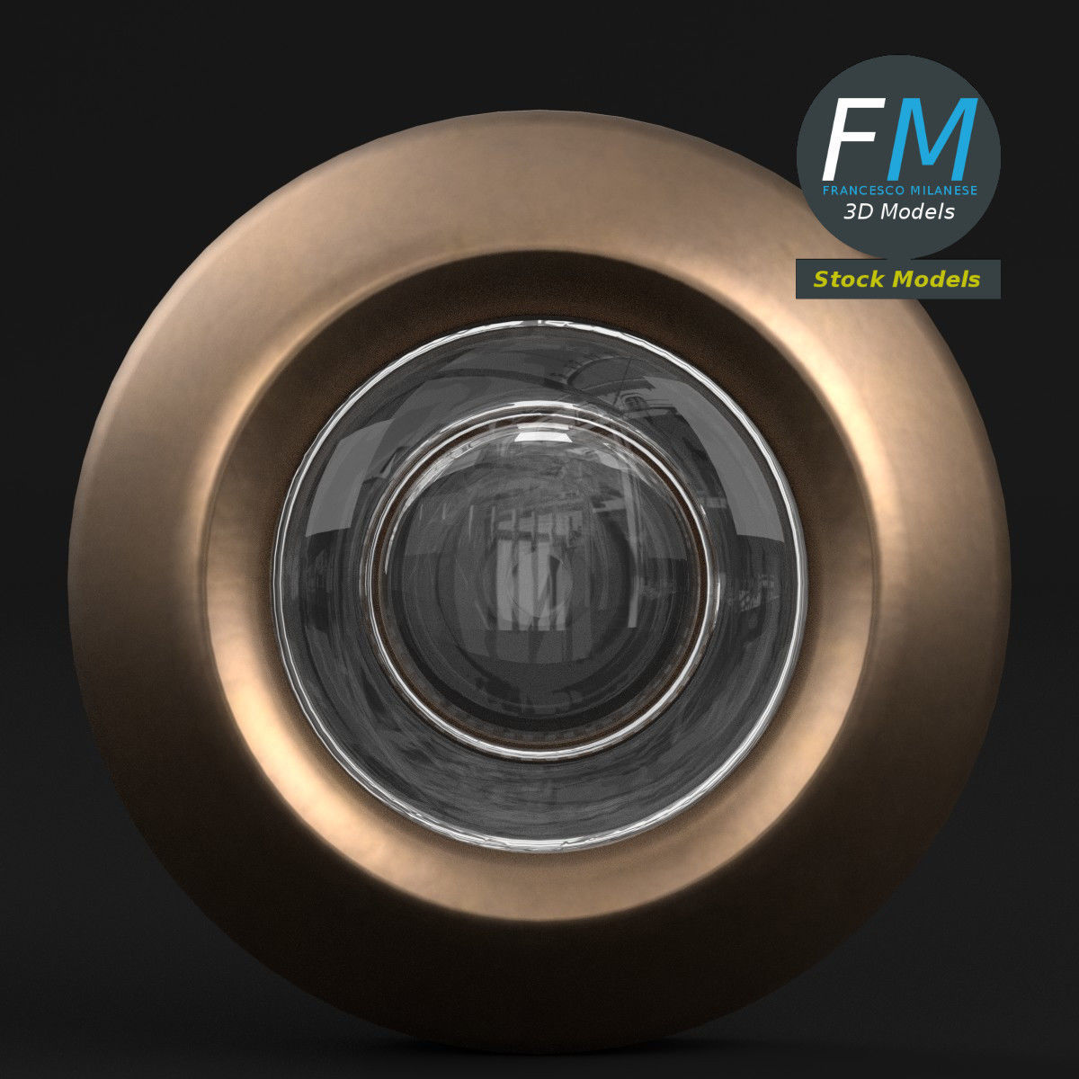 Peephole front part 3D model_2
