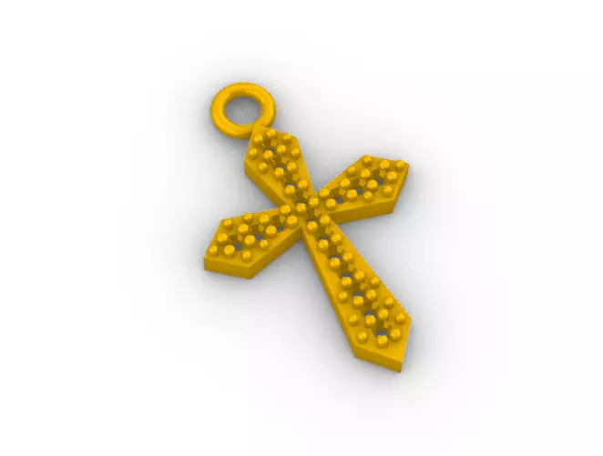 cross pendant   3D print model_0
