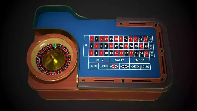 Casino Poker Roulette Table Low-poly 3D model