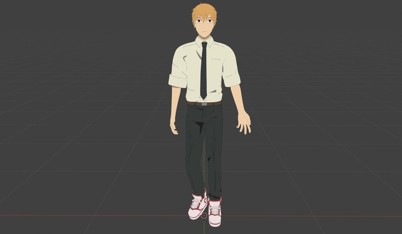 Denji  Low-poly 3D model_4