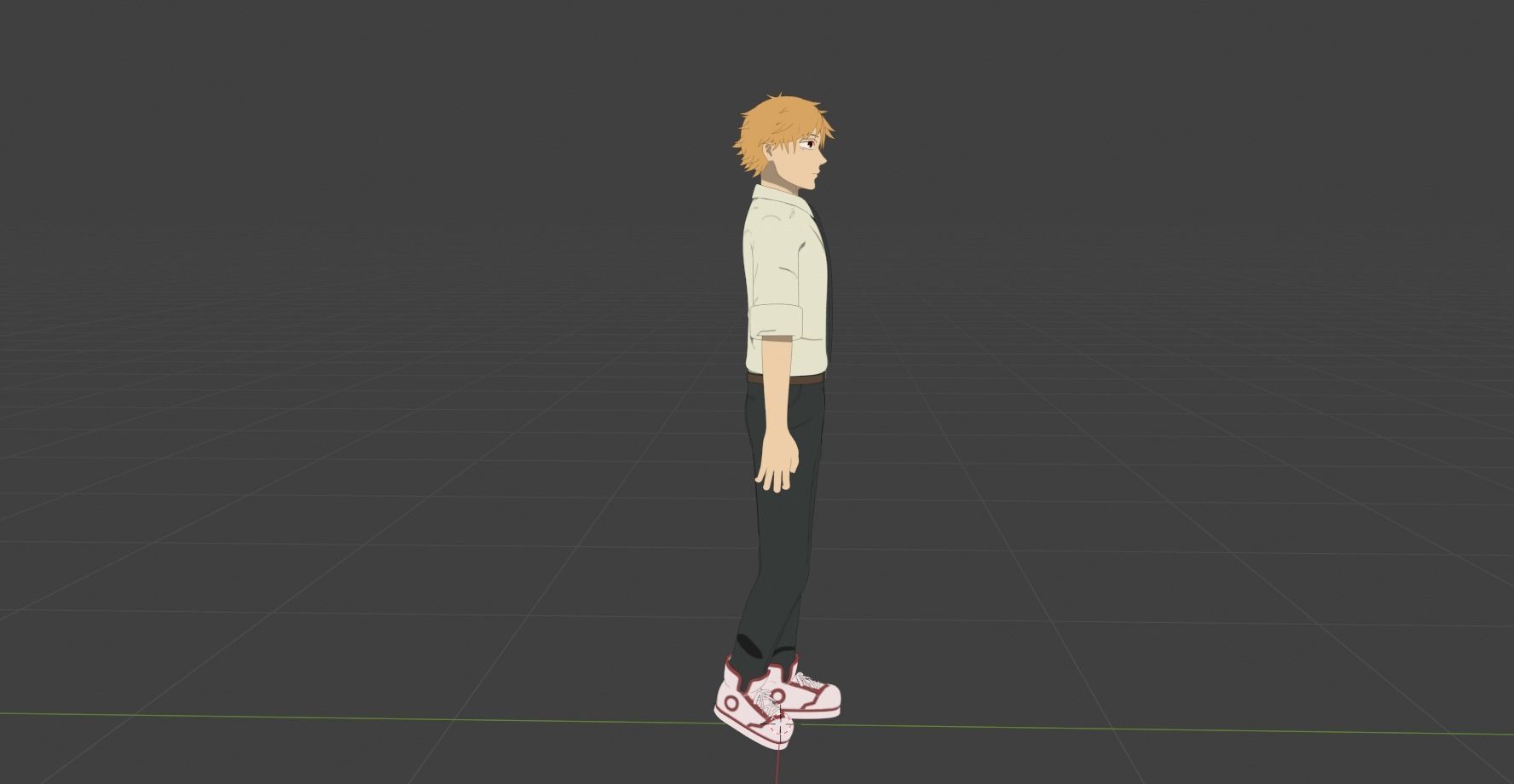 Denji  Low-poly 3D model_5