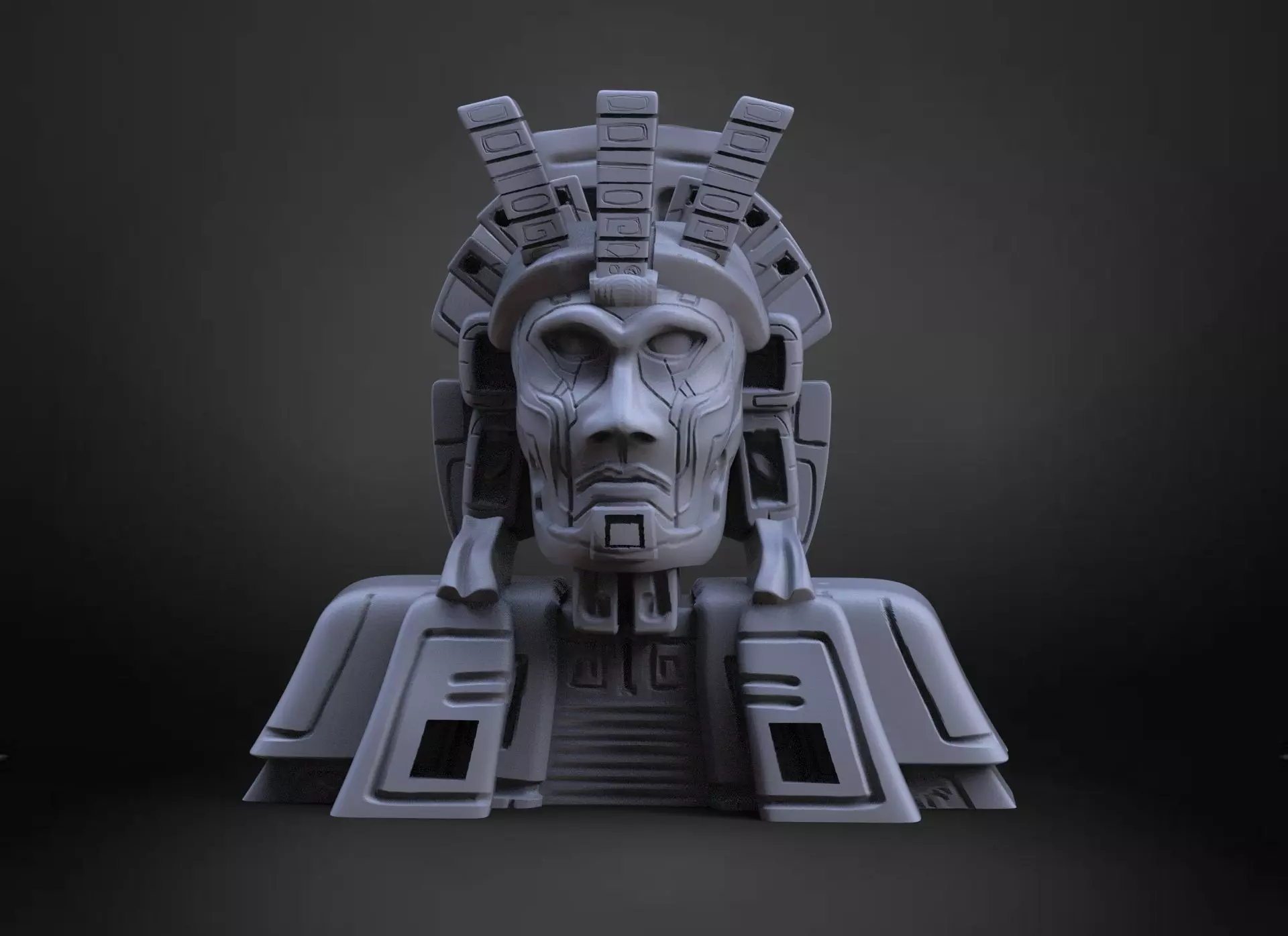 Fiction Mayan Bust 3D print model