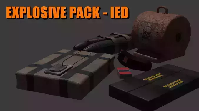 Free Explosive Pack - IED  Free 3D model