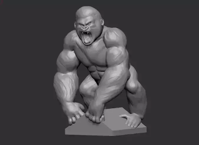 Gorilla Statue - High Poly  3D print model