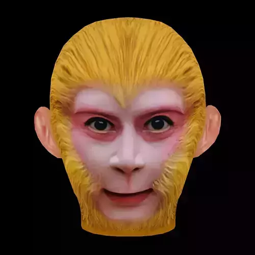 Monkey King - Sun Wukong Head - Low Poly Head for Game Low-poly 3D model