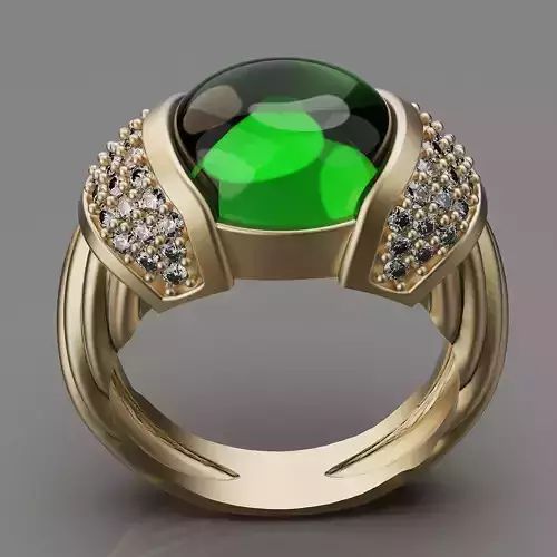 Lux ring silver gold sterling printable jewelry 3D model