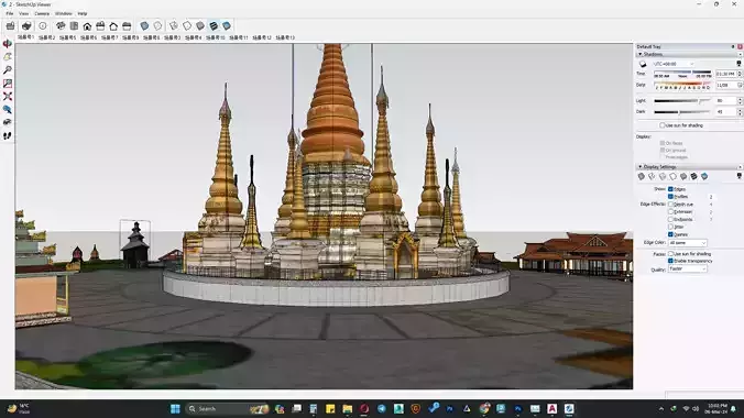Temple church 3d sketchup model