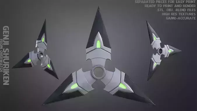 Overwatch Genji Shuriken for Cosplay
