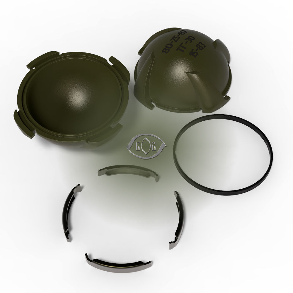 SHOAB 05 Submunition for Cluster avia Bomb Moulage 3D printable 3D model_1