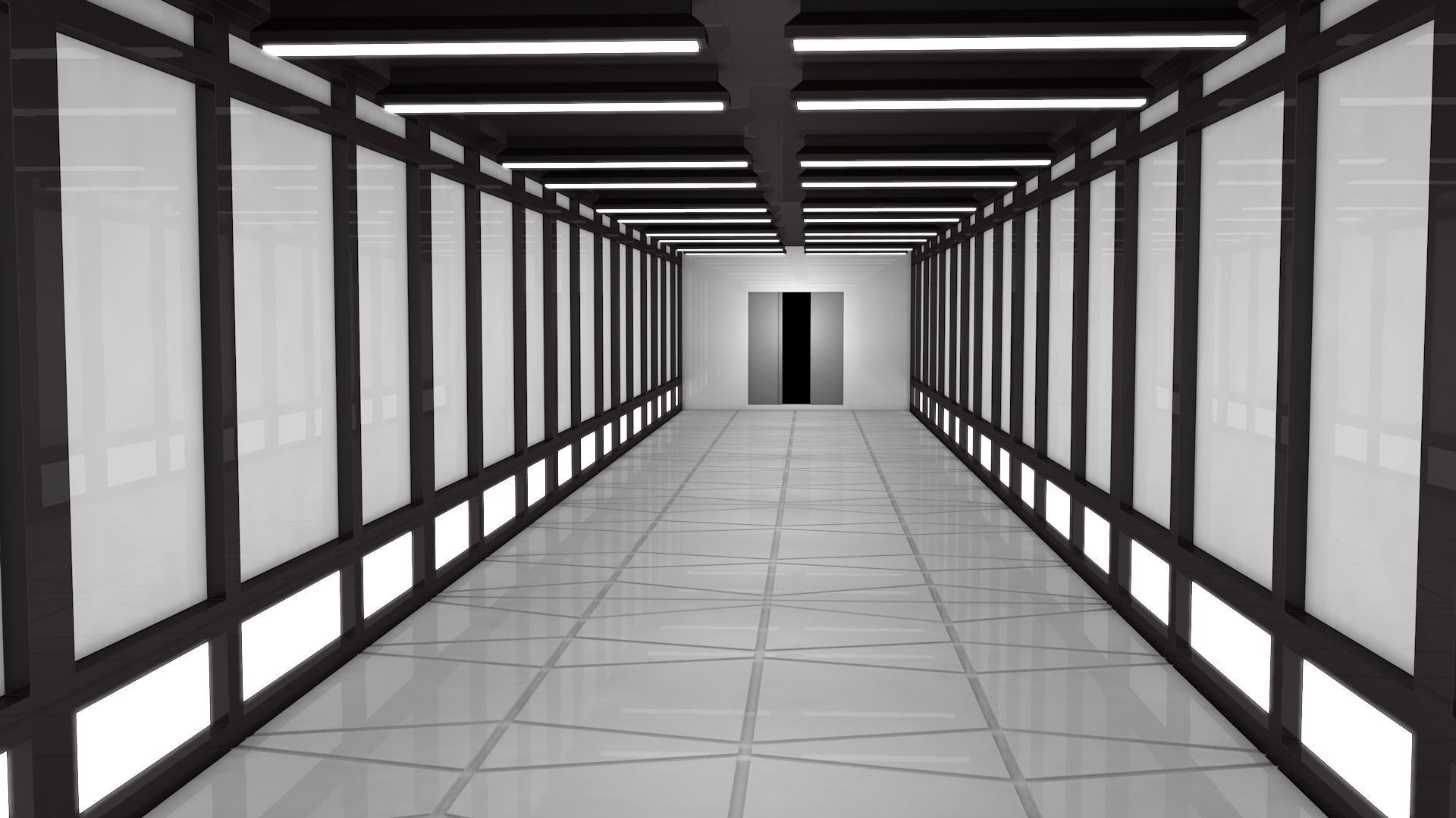 Sci Fi Corridor 3D model_4