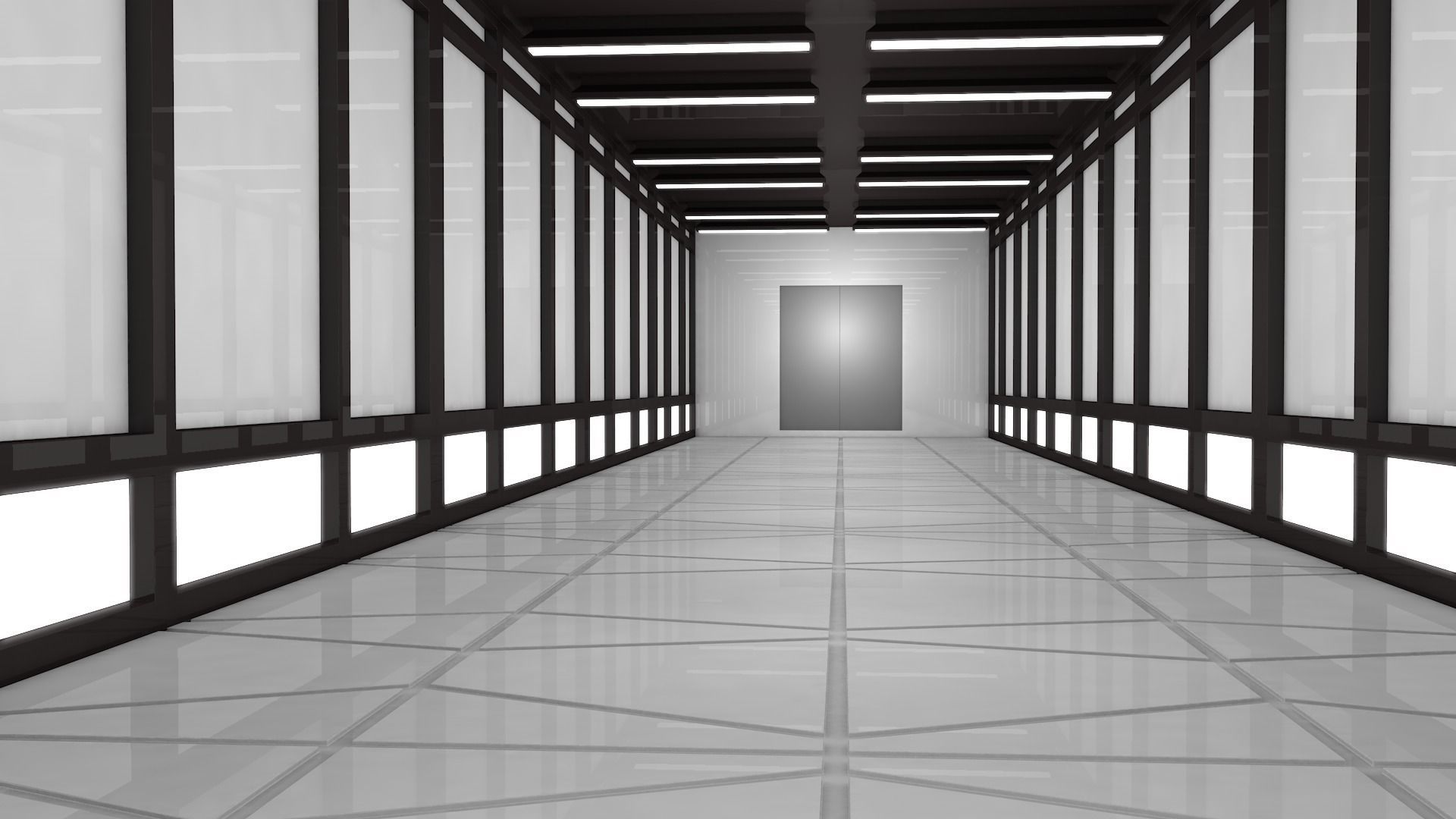 Sci Fi Corridor 3D model_3