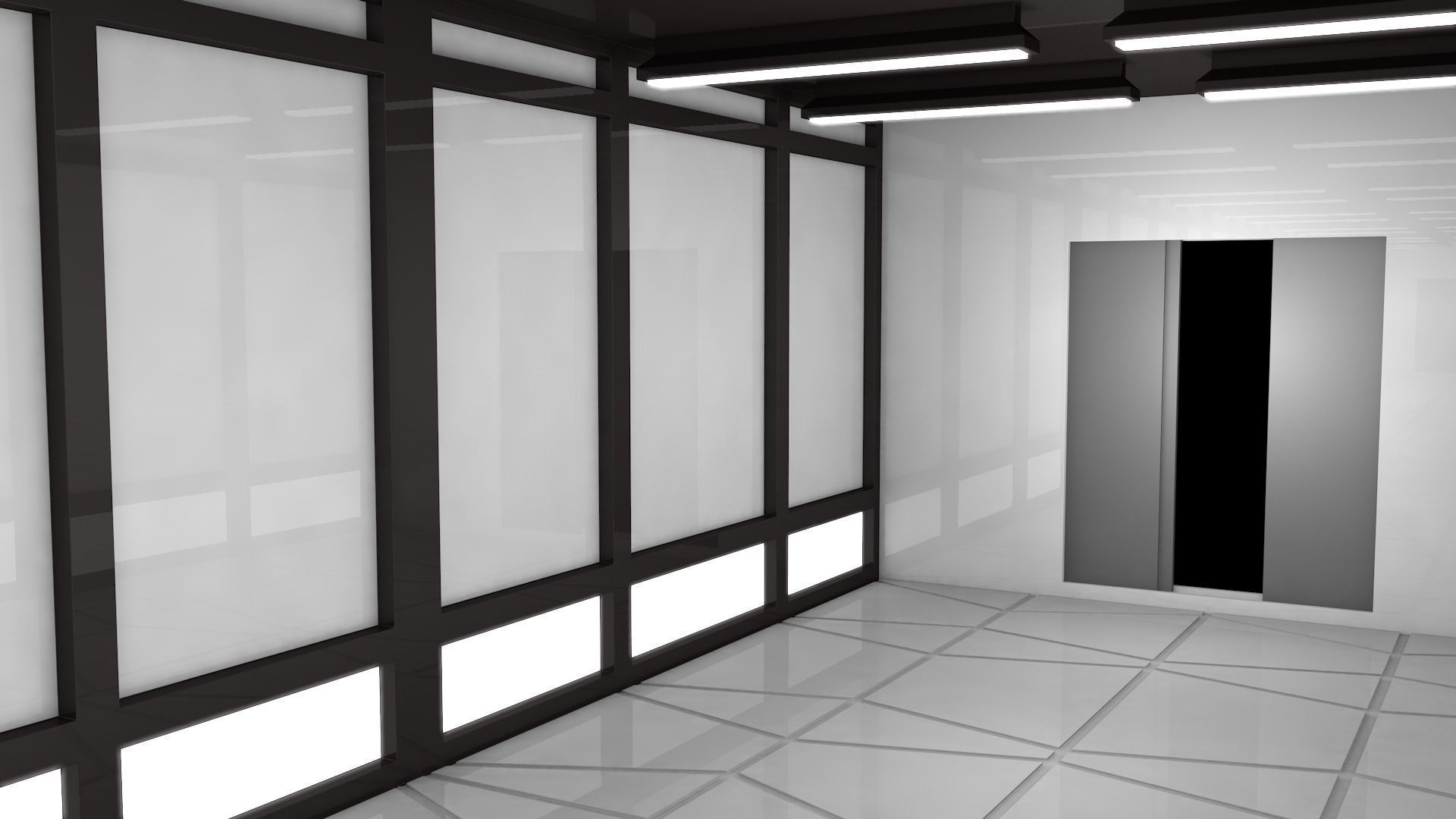 Sci Fi Corridor 3D model_6
