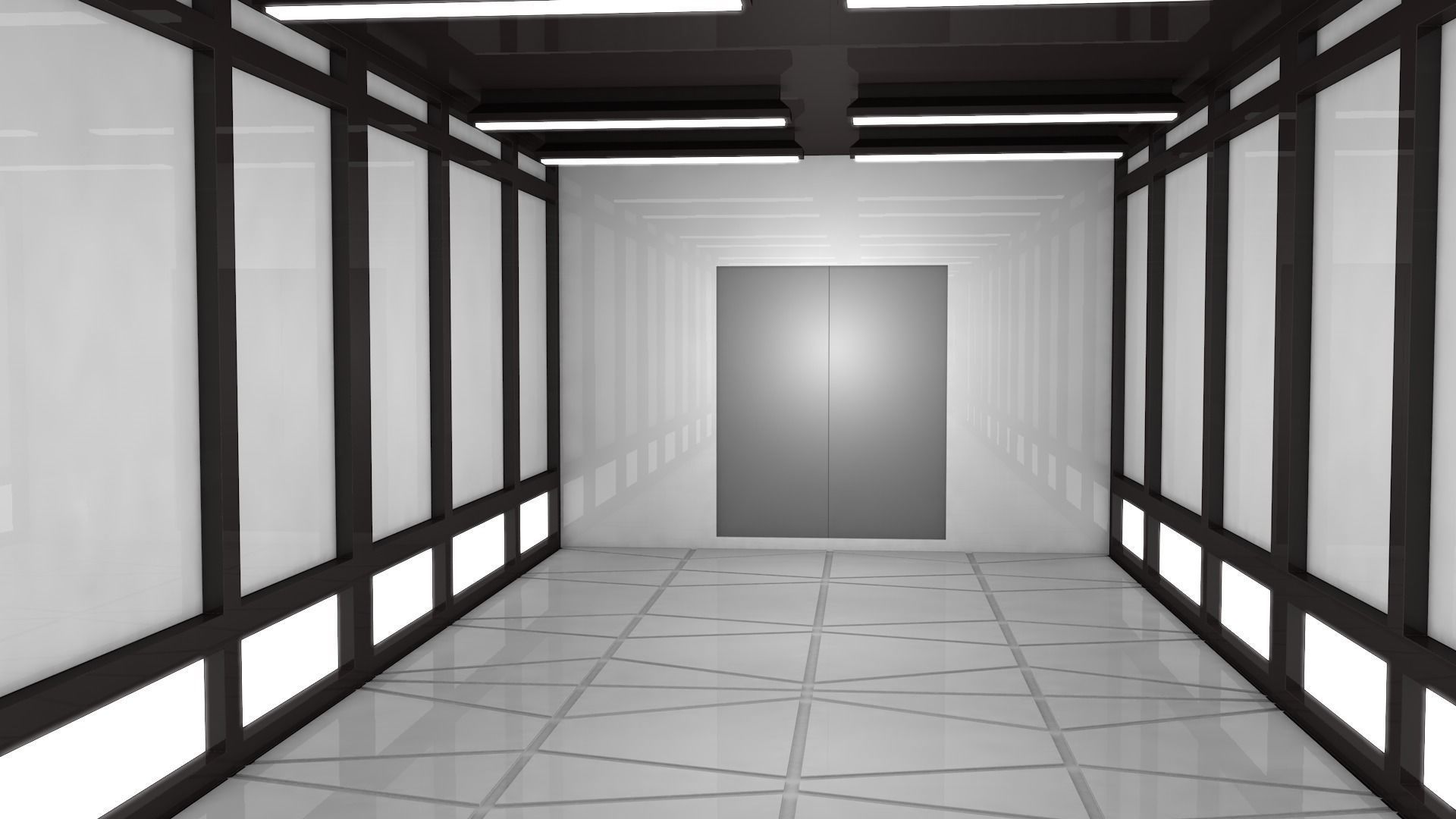 Sci Fi Corridor 3D model_1