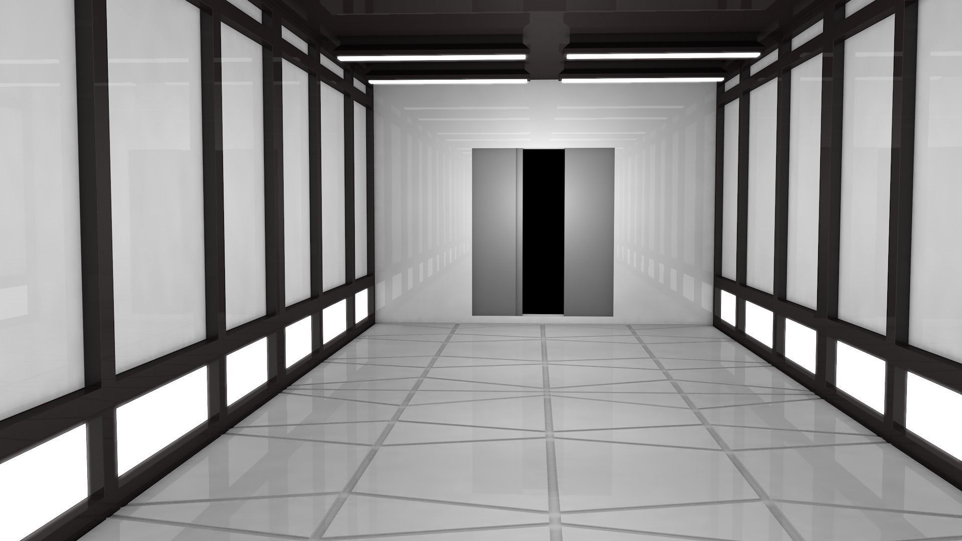 Sci Fi Corridor 3D model_5