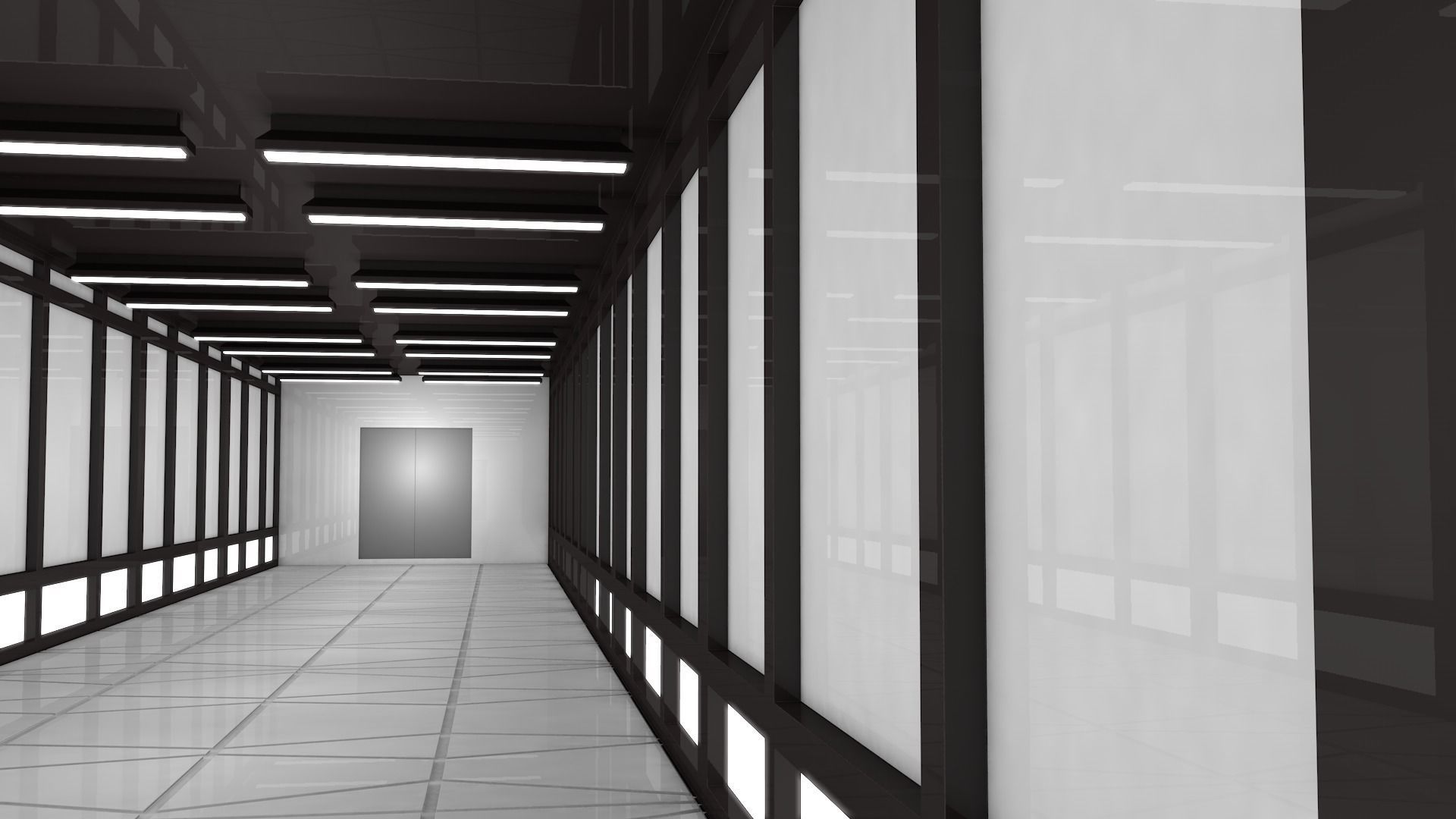 Sci Fi Corridor 3D model_7