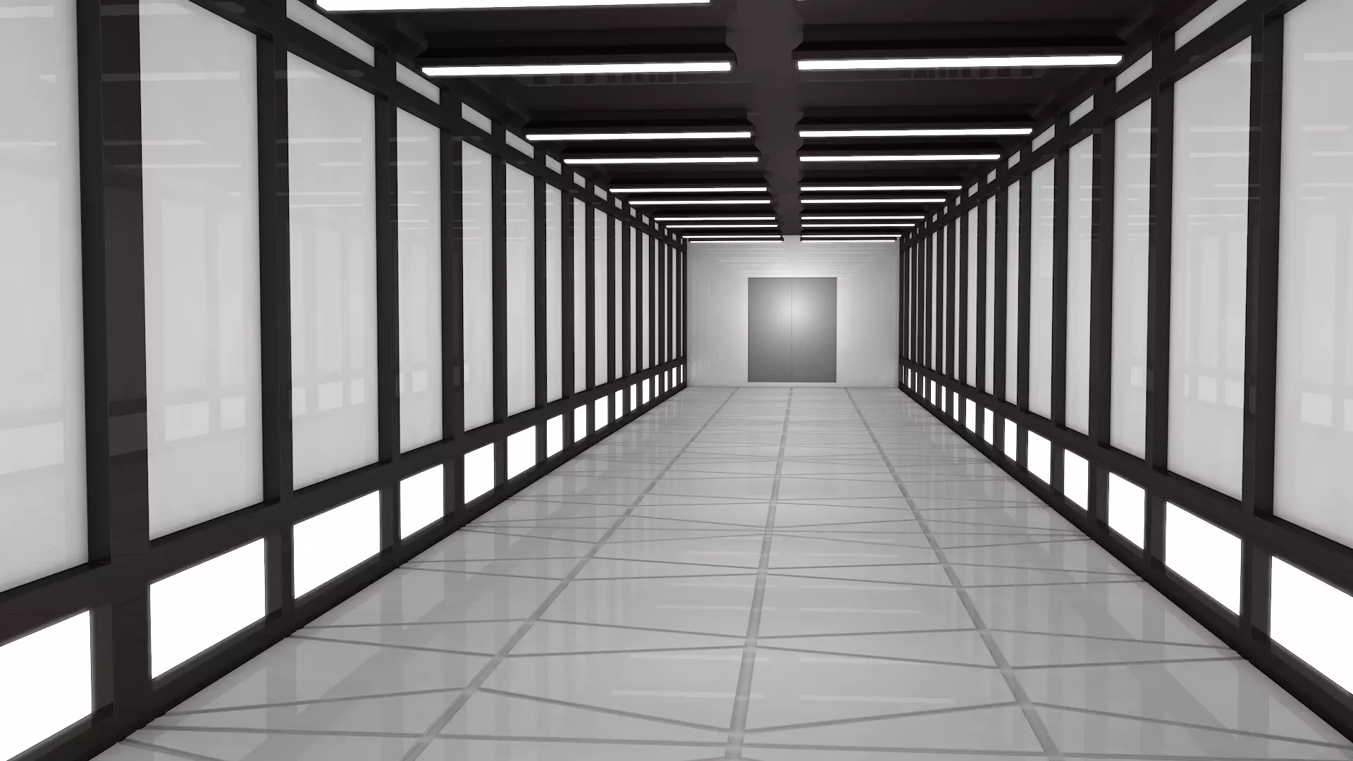 Sci Fi Corridor 3D model_0