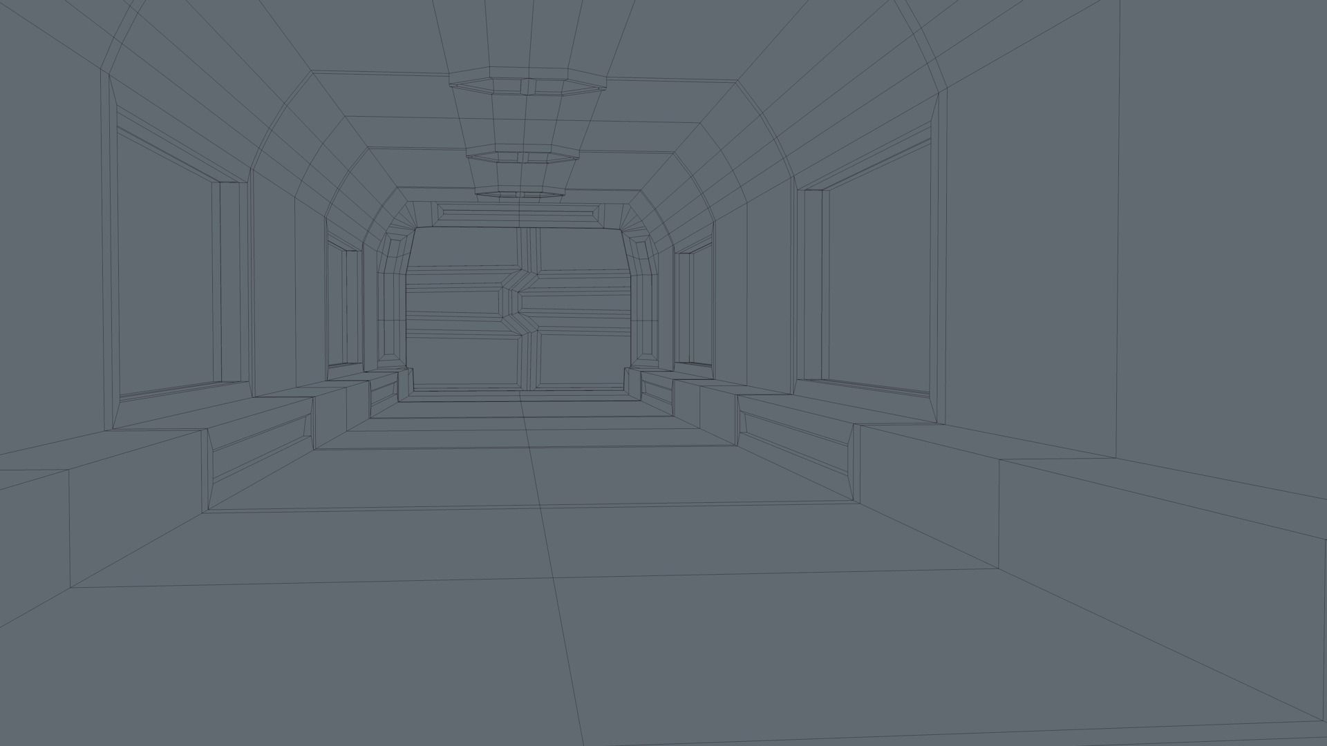 Sci Fi Corridor 3D model_10