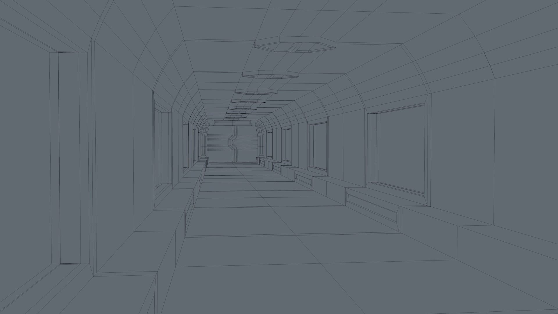 Sci Fi Corridor 3D model_11