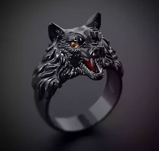 WOLF RING Printable Model