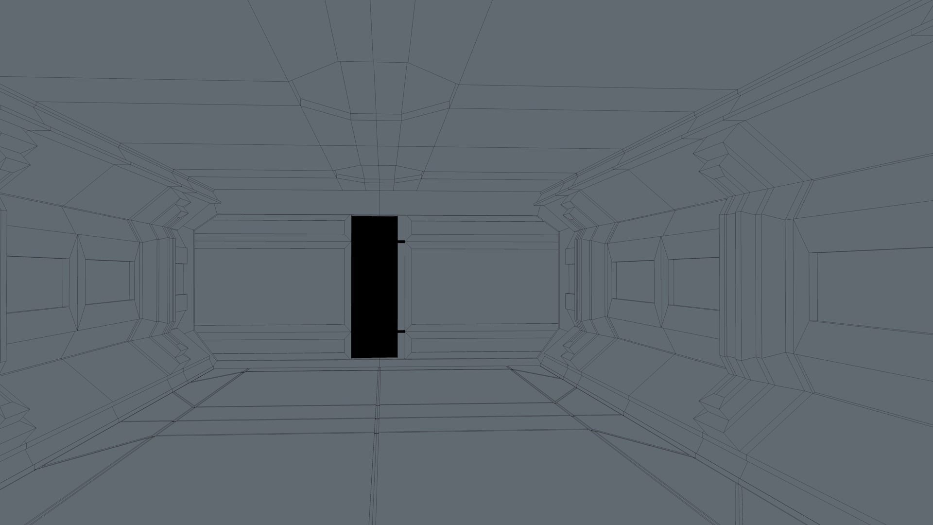Sci Fi Corridor Low-poly 3D model_12