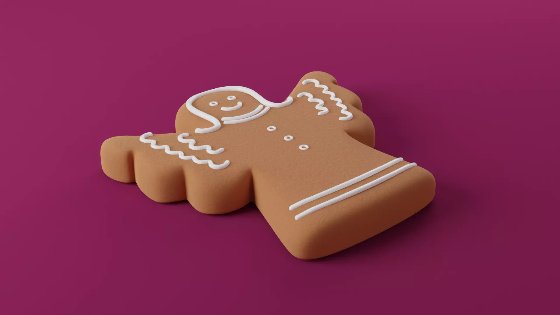 Gingerbread angel 3D model for 3D print 3D print model_0