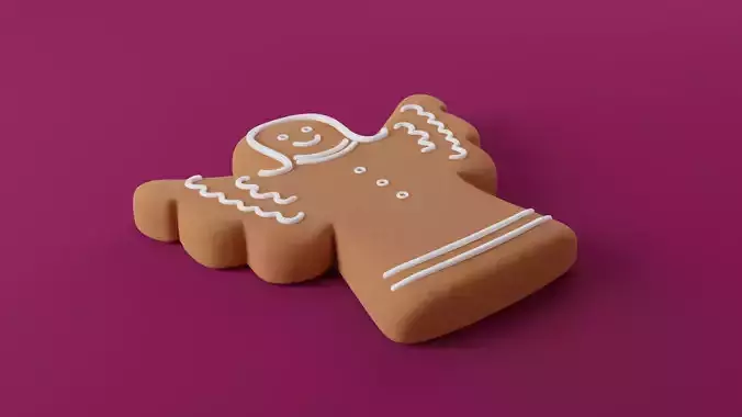 Gingerbread angel 3D model for 3D print 3D print model