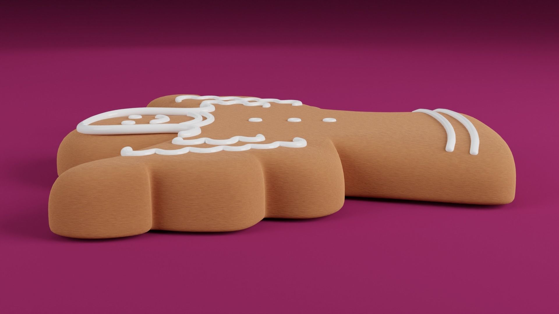 Gingerbread angel 3D model for 3D print 3D print model_3