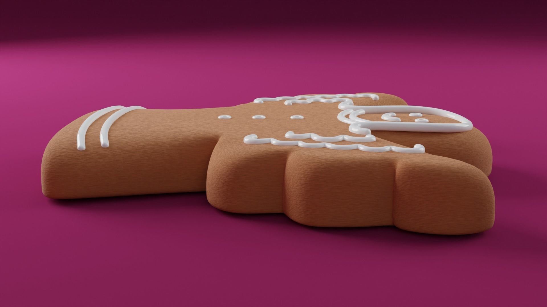 Gingerbread angel 3D model for 3D print 3D print model_4