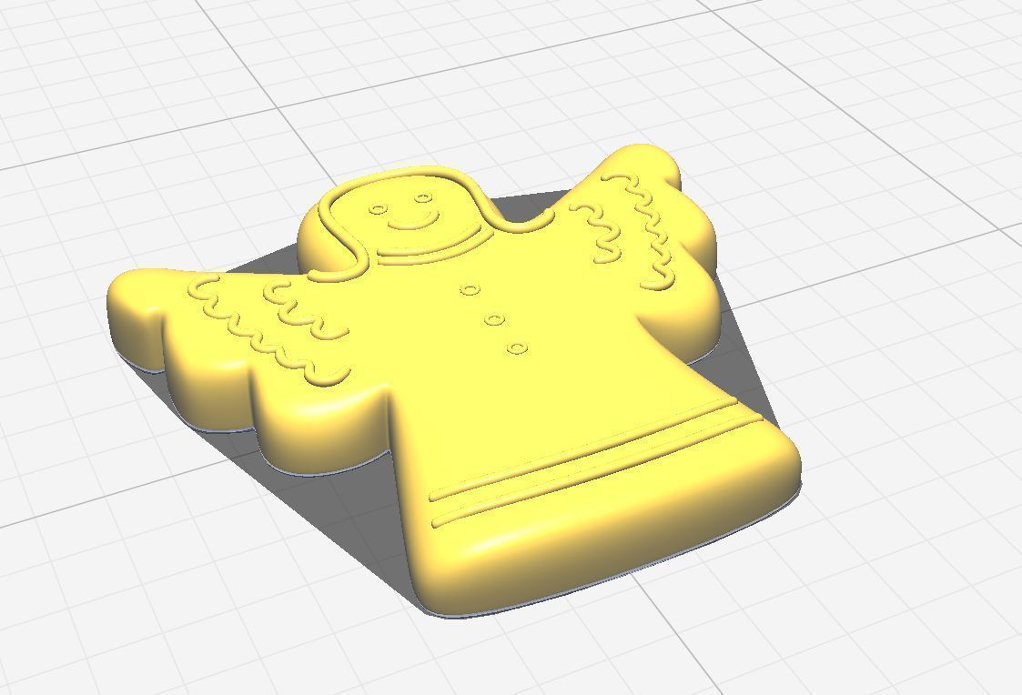 Gingerbread angel 3D model for 3D print 3D print model_20