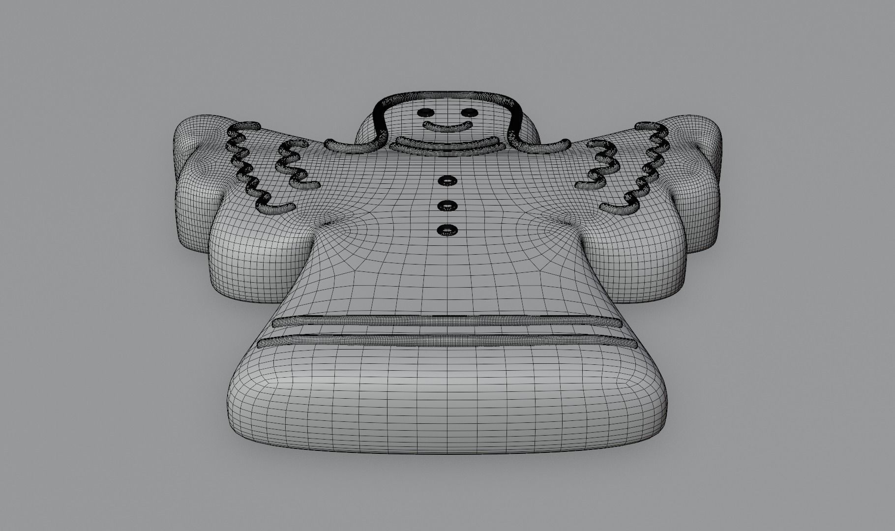 Gingerbread angel 3D model for 3D print 3D print model_9