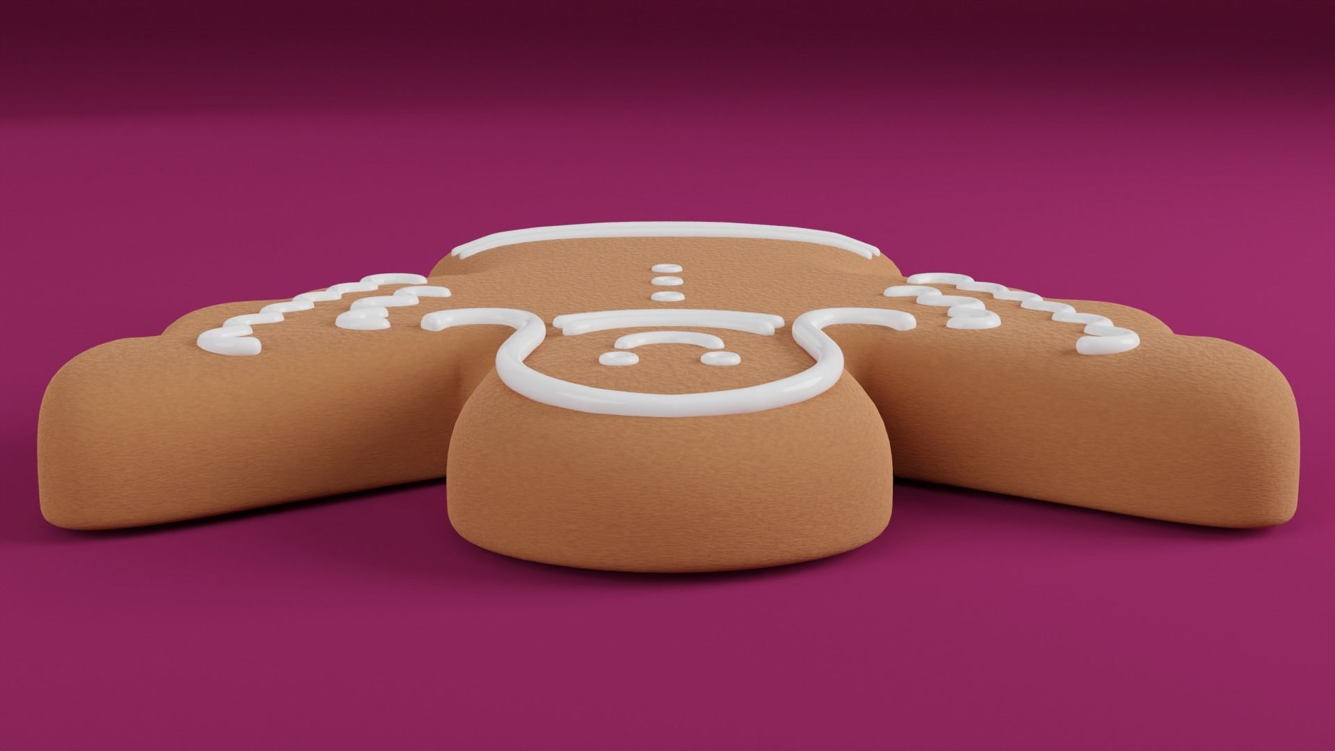 Gingerbread angel 3D model for 3D print 3D print model_5