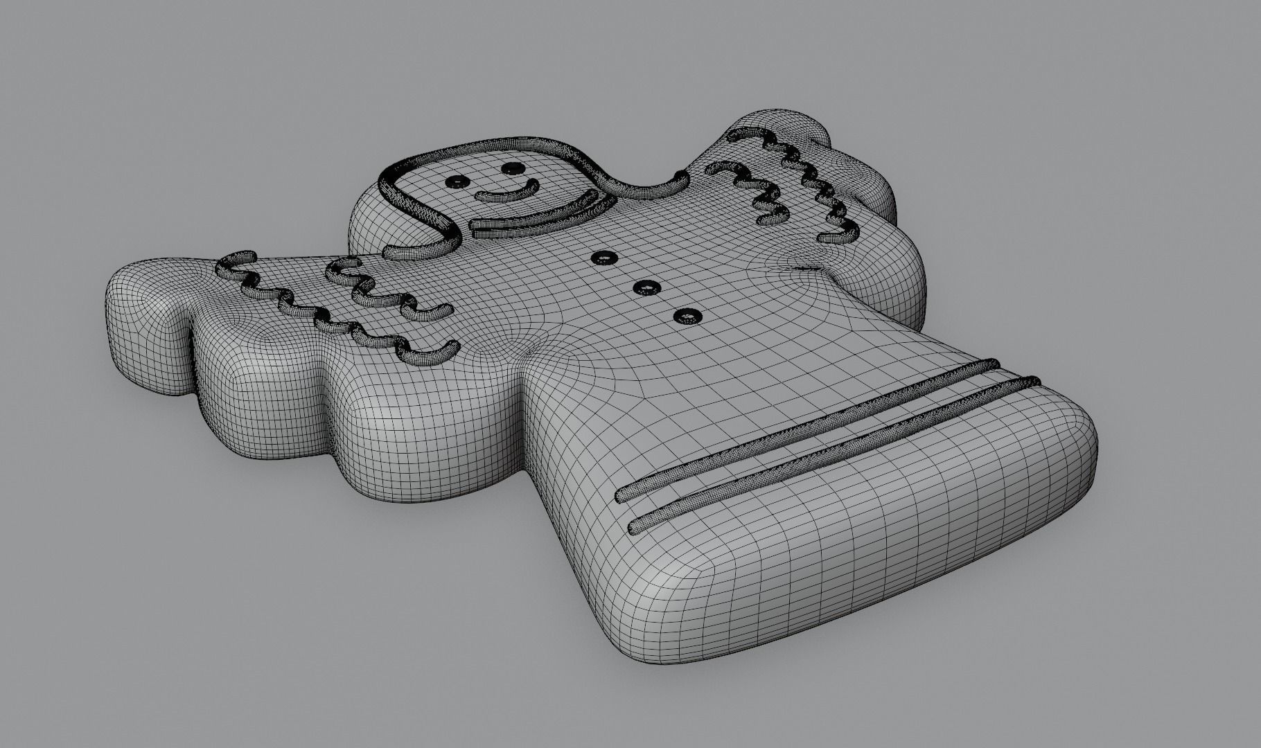 Gingerbread angel 3D model for 3D print 3D print model_8