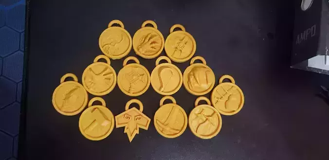 WOW All 13 Classes keychain 3D Model Collection