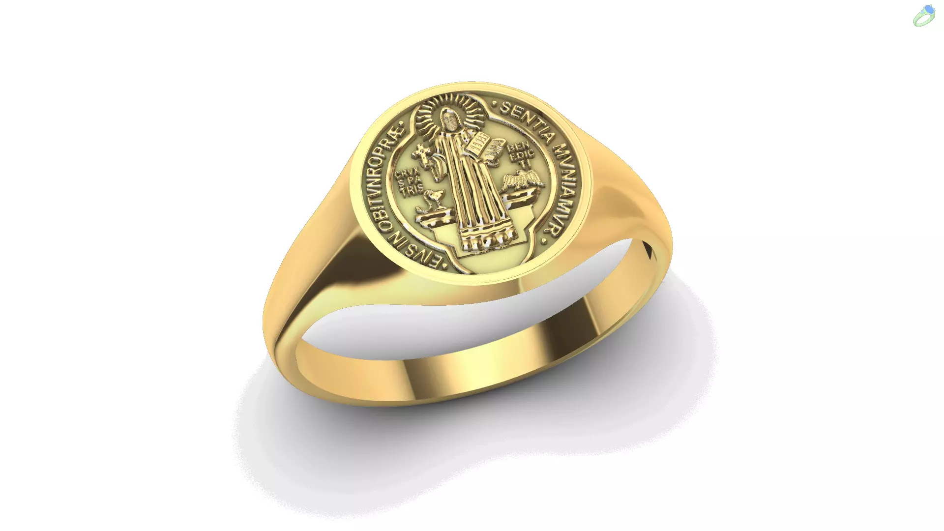 Anel Sao Bento - Ring Saint Benedict 3D print model