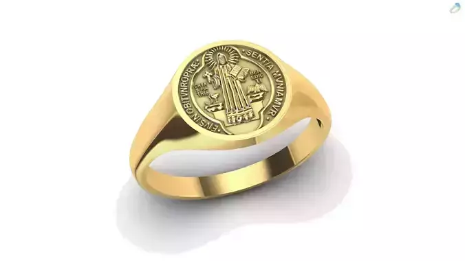 Anel Sao Bento - Ring Saint Benedict  3D print model