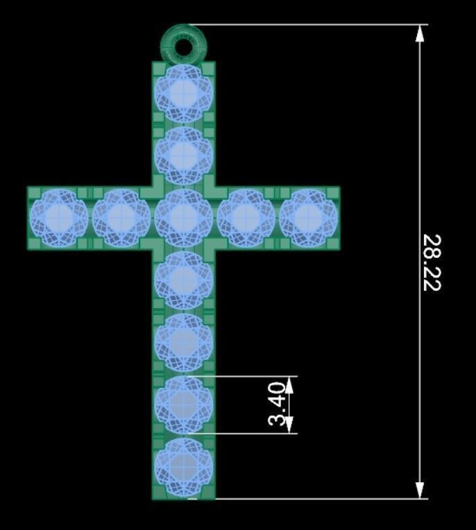 KUTSAL PIRLANTA HAC KOLYE 3DM STL OBJ FBX 3D BASKI MODELI 3D print model_12